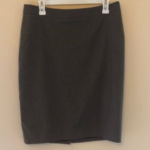 Brown and tan heathered pencil suiting skirt